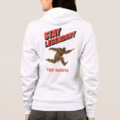 Stay Legendary, Keep Running Funny Bigfoot Hoodie (Achterkant)