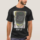STAY LIT zwart T shirt (Voorkant)