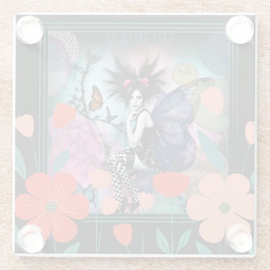 Stay Magical  Glazen Onderzetter (Achterkant)