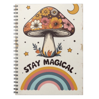 Stay Magical Mushroom Notebook | Boho Cute Journal Notitieboek