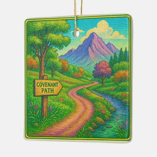 Stay on the Covenant Path Keramisch Ornament (Links)