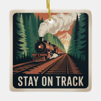 Stay On Track Keramisch Ornament