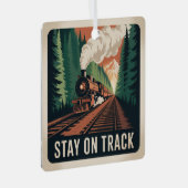 Stay On Track Metalen Ornament (Voorkant Rechts)