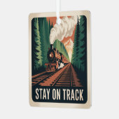 Stay On Track Metalen Ornament (Voorkant links)
