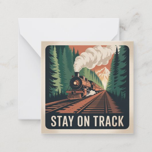 Stay On Track Notitiekaartje (Voorkant)