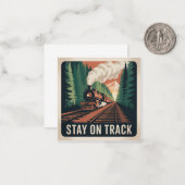 Stay On Track Notitiekaartje (Voorkant / Achterkant in situ)