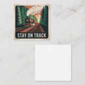 Stay On Track Notitiekaartje (Voorkant / Achterkant)