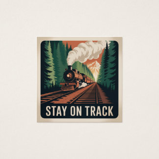 Stay On Track Vierkante Visitekaartjes