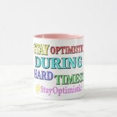 "STAY OPTIMISTIC" Cute Design. Buy Now Mok (Midden)
