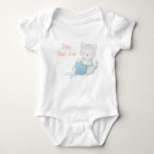 Stay Paws-itive Baby Bodysuit – Cute Kitten Nurser (Voorkant)