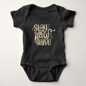 Stay Pawsitive Baby Bodysuit – Cute Puppy-Themed  (Voorkant)