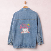 Stay Pawsitive – Cute Cat Motivational Quote Desig Denim Jacket (Hangar)