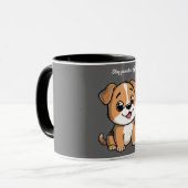 Stay Pawsitive Cute Puppy Dog Coffee Mug Mok (Voorkant links)