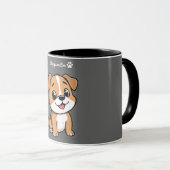 Stay Pawsitive Cute Puppy Dog Coffee Mug Mok (Voorkant rechts)