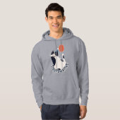 Stay Pawsitive Cute Tuxedo Cat Balloon Hoodie (Voorkant volledig)