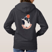 Stay Pawsitive Cute Tuxedo Cat Motivational Hoodie (Achterkant)