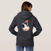 Stay Pawsitive Cute Tuxedo Cat Motivational Hoodie (Achterkant volledig)