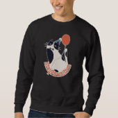 Stay Pawsitive Dapper Tuxedo Cat Motivational Swea Trui (Voorkant)