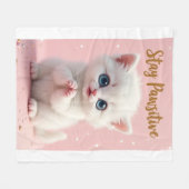 Stay Pawsitive – Diseño adorable de gatito motivad Fleece Deken (Voorkant (Horizontaal))