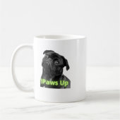 Stay Pawsitive Dog Mug – Minimalist Black Dog Desi Koffiemok (Links)