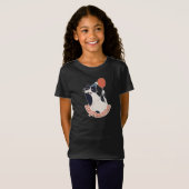 Stay Pawsitive Kids Fine Jersey Tuxedo Cat Birthda T-shirt (Voorkant volledig)