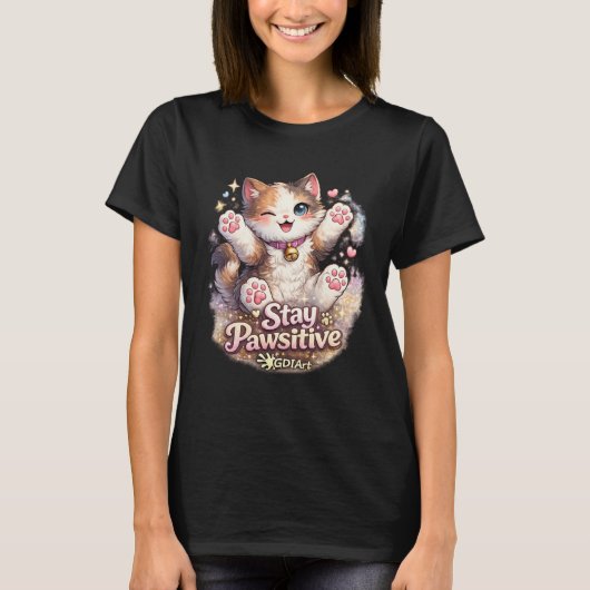 Stay Pawsitive T-shirt (Voorkant)