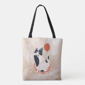 Stay Pawsitive Tuxedo Cat Birthday Party Medium Tote Bag (Achterkant)