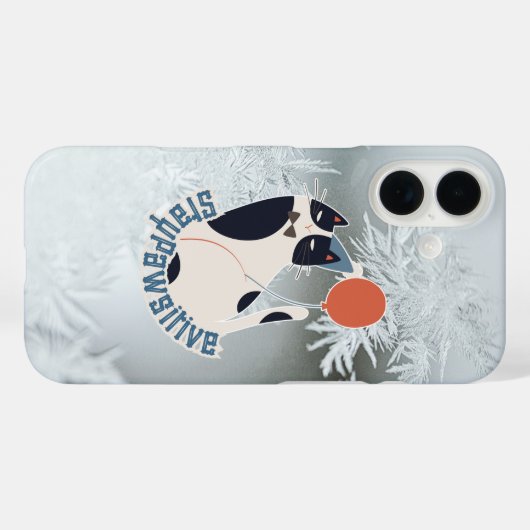 Stay Pawsitive Tuxedo Cat Illustration   Case-Mate iPhone Case (Achterkant (horizontaal))