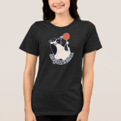 Stay Pawsitive Women's Tri-blend Tuxedo Cat Birthd Shirt (Voorkant)