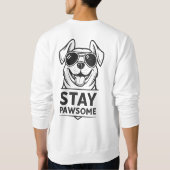 Stay Pawsome – Cool Dog with Sunglasses Funny Trui (Achterkant)