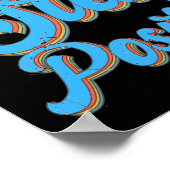 STAY POSITIVE 70's typografische retro-design Poster (Hoek)