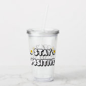 Stay Positive Acryl Drinkbeker (Achterkant)