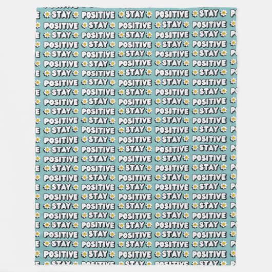 Stay Positive Fleece Deken (Voorkant)