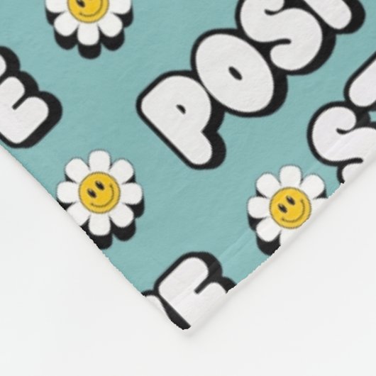 Stay Positive Fleece Deken (Hoek)