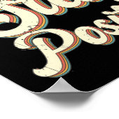 STAY POSITIVE grappige 70's typografie retro desig Poster (Hoek)