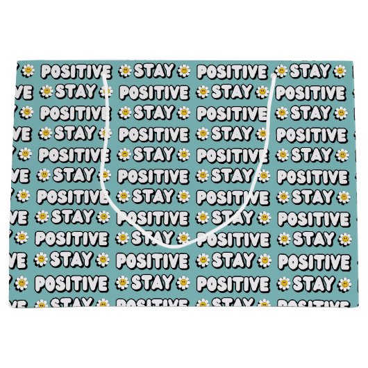 Stay Positive Groot Cadeauzakje (Voorkant)