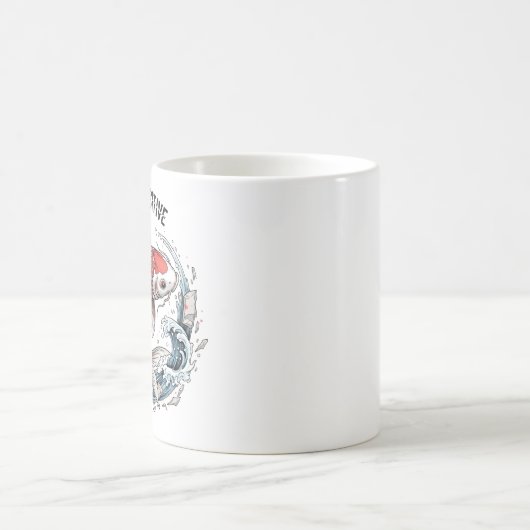 Stay Positive - Japanese Koi Fish Koffiemok (Center)