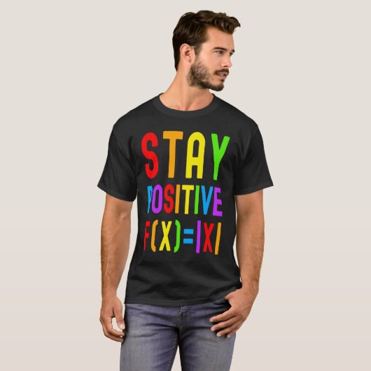 Stay Positive  Rainbow Math  Kids Math Math Kids T-shirt (Voorkant volledig)