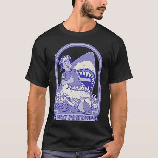 Stay Positive Shark T-shirt (Voorkant)