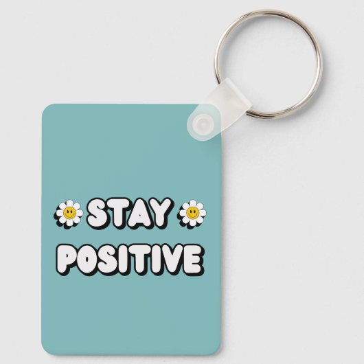 Stay Positive Sleutelhanger (Achterkant)