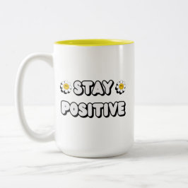 Stay Positive Tweekleurige Koffiemok