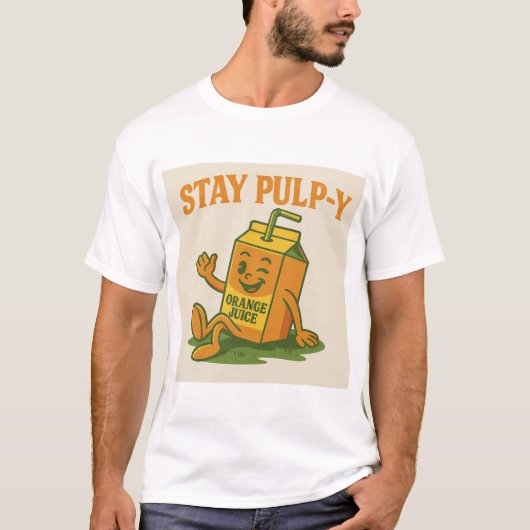 Stay Pulp-y – Retro Juice T-shirt (Voorkant)