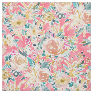 STAY READY Pink Floral Stof