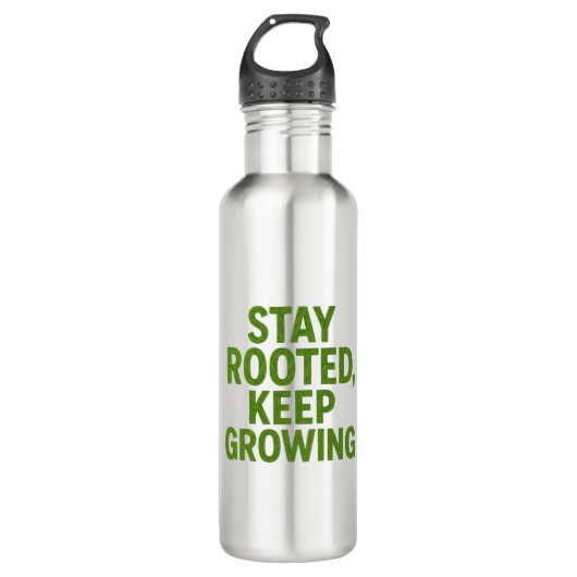 Stay Rooted Keep Growing Travel Mug | Motivational Waterfles (Voorkant)