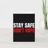 Stay Safe Don't Vape Anti-vang  Kaart (Voorkant)