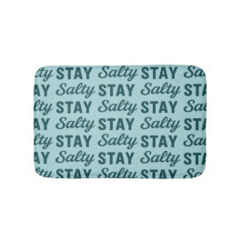 Stay Salty - Coastal Teal Sea Glass Blue Graphic Badmat