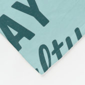 Stay Salty - Coastal Teal Sea Glass Blue Graphic Fleece Deken (Hoek)