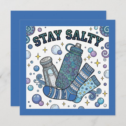 Stay Salty Dysautonomia/POTS Personalized Card Feestdagenkaart (Voorkant / Achterkant)