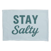 Stay Salty - Reversible Coastal Teal Ocean Print Kussensloop (Voorkant)