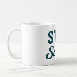 Stay Salty Teal Coastal Life Ocean Graphic Print Koffiemok